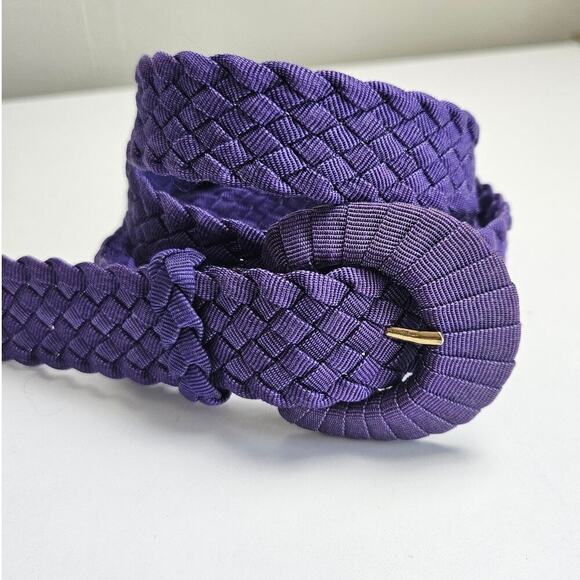Retro Purple Woven Grosgrain Belt Women's‎ XL - Picture 2 of 4